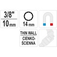 Nasadka do świec uniwersa 3/8" 14mm 12pt YATO YT-38512 Nasadka do świec uniwersa 3/8" 14mm 12pt YATO YT-38512