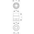 Nasadka udarowa 1'' 36mm YATO YT-1191