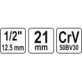 Nasadka do świec 1/2" 21mm YATO YT-12541