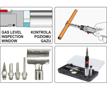 Lutownica gazowa 3w1 z akcesoriami YATO YT-36706