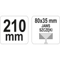 Szczypce do kształt. Profili 210mm 80x35 YATO YT-5140