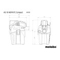 Odkurzacz akumulatorowy 18V AS 18 HEPA PC COMPACT METABO 602029850