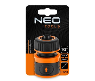 Złączka przelotowa 1/2" dwumateriałowa do węża ogrodowego NEO 15-720