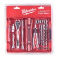 Zestaw, grzechotka z nasadkami 1/4" + bity MILWAUKEE 4932479096