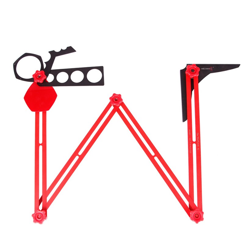 Szablon przymiar do otworów w płytce wielkoformatowej TileTEMPLATE XL Mechanic 71419031022