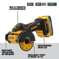 Akumulatorowa pilarka przecinarka tarczowa 76mm 18V XR POWERSTACK 2x1.7Ah DeWALT DCS438E2T
