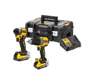 Zestaw combo 18V POWERSTACK 2x5.0Ah wiertarko-wkrętarka + zakrętarka DeWALT DCK2050H2T