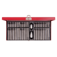 Zestaw bitów 10mm HEX TORX SPLINE w metalowej kasecie 44el. krótkie 36mm długie 80mm King Tony 1044CQ
