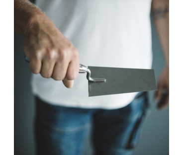 Kielnia trapezowa nierdzewna 80x145x55mm zgrzewana uchwyt bukowy lakierowany Kubala 0901