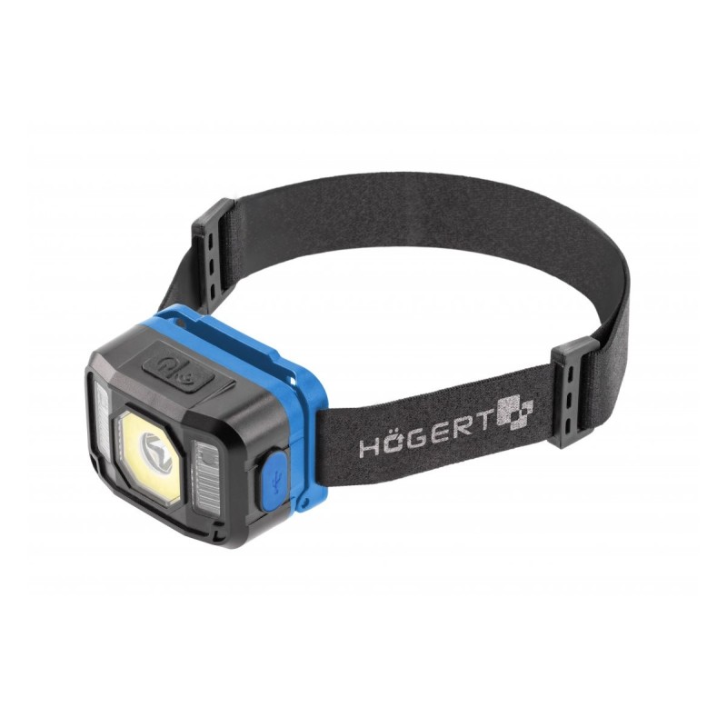 Lampa czołowa LED USB 6 funkcji COB HOEGERT HT1E422