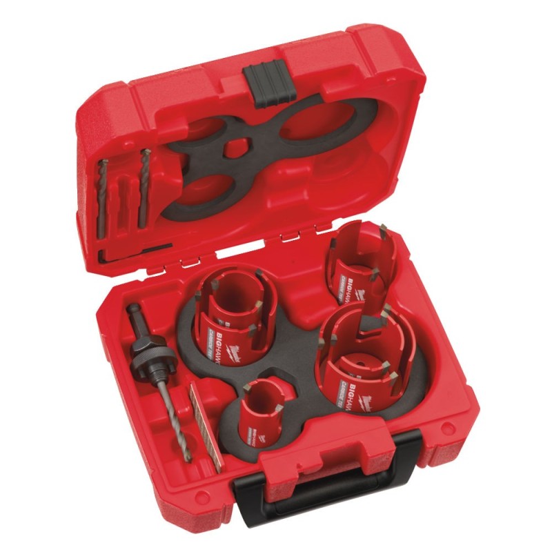 Zestaw otwornic z węglikiem wolframu Big Hawg Multi Material 10 szt. MILWAUKEE 4932464939