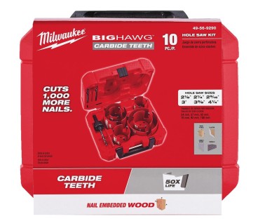 Zestaw otwornic z węglikiem wolframu Big Hawg Multi Material 10 szt. MILWAUKEE 4932464939