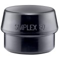 Końcówka SIMPLEX 80mm kompozyt gumowy, czarny średnio twardy HALDER 3202.080