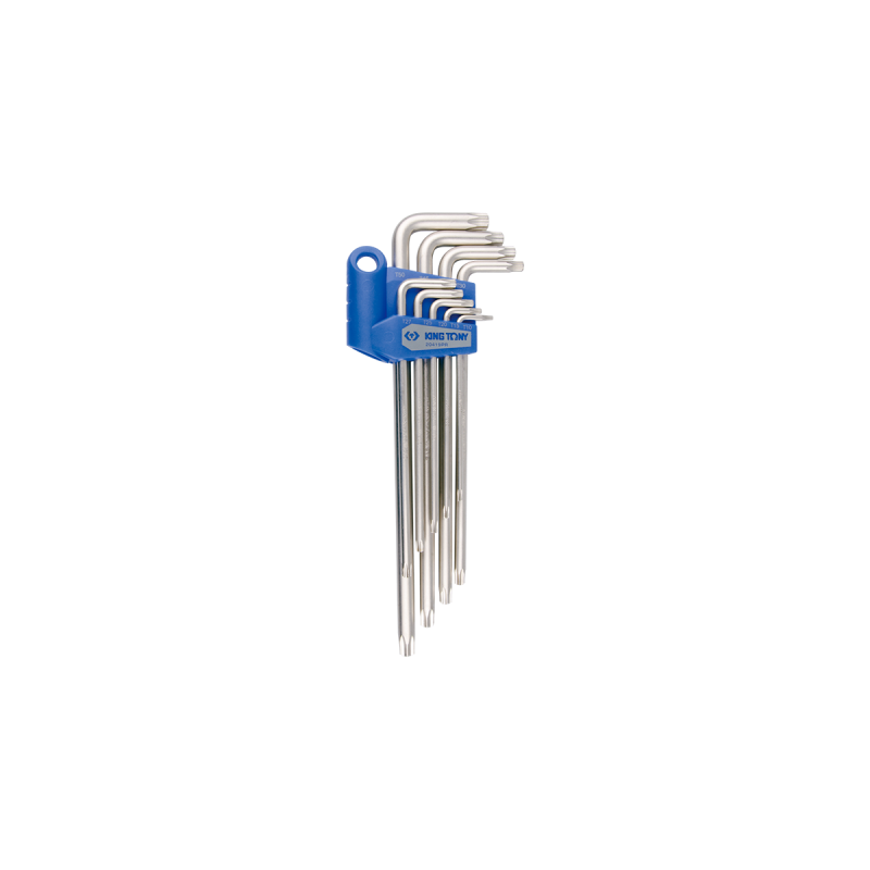 Zestaw imbusów 9 szt. 1127 - TORX z otworem extra długie T10 - T50 King Tony 20419PR