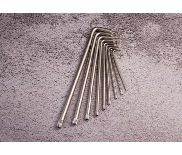Zestaw imbusów 9 szt. 1127 - TORX z otworem extra długie T10 - T50 King Tony 20419PR