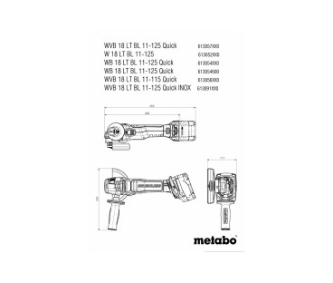 Zestaw COMBO SET 2.9.4 18 V BS 18 LT BL + WB 18 LT BL 11-125 QUICK Metabo 685208650