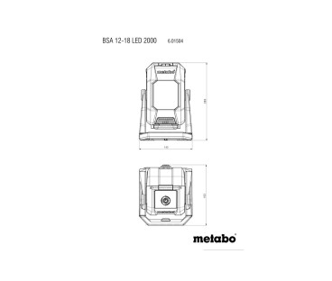 Lampa budowlana reflektor 2000lm 12V/18V BSA 12-18 LED 2000 METABO 601504850