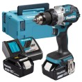 Wiertarko-wkrętarka z udarem i silnikiem bezszczotkowym 73Nm 18V LXT 2x5.0Ah Makita DHP489RTJ