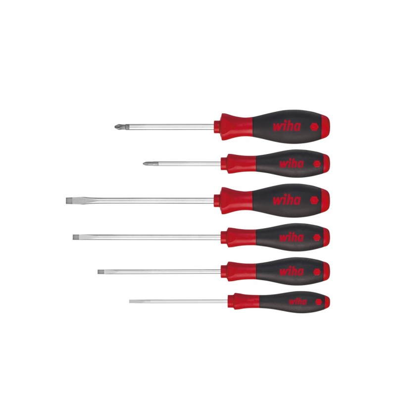 Zestaw wkrętaków SoftFinish płaski, Phillips 6-cz. Wiha 07152