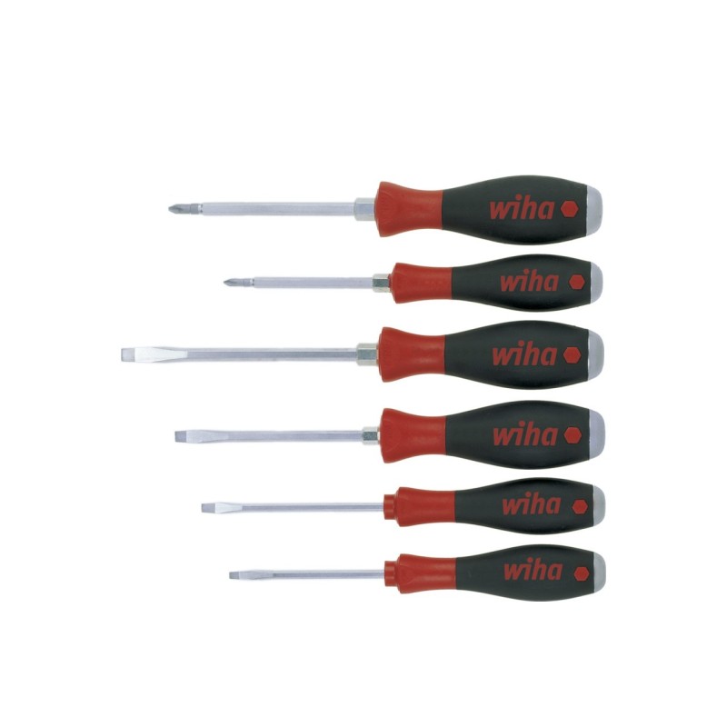 Zestaw wkrętaków do pobijania SoftFinish płaski, Phillips 6-cz. Wiha 21250