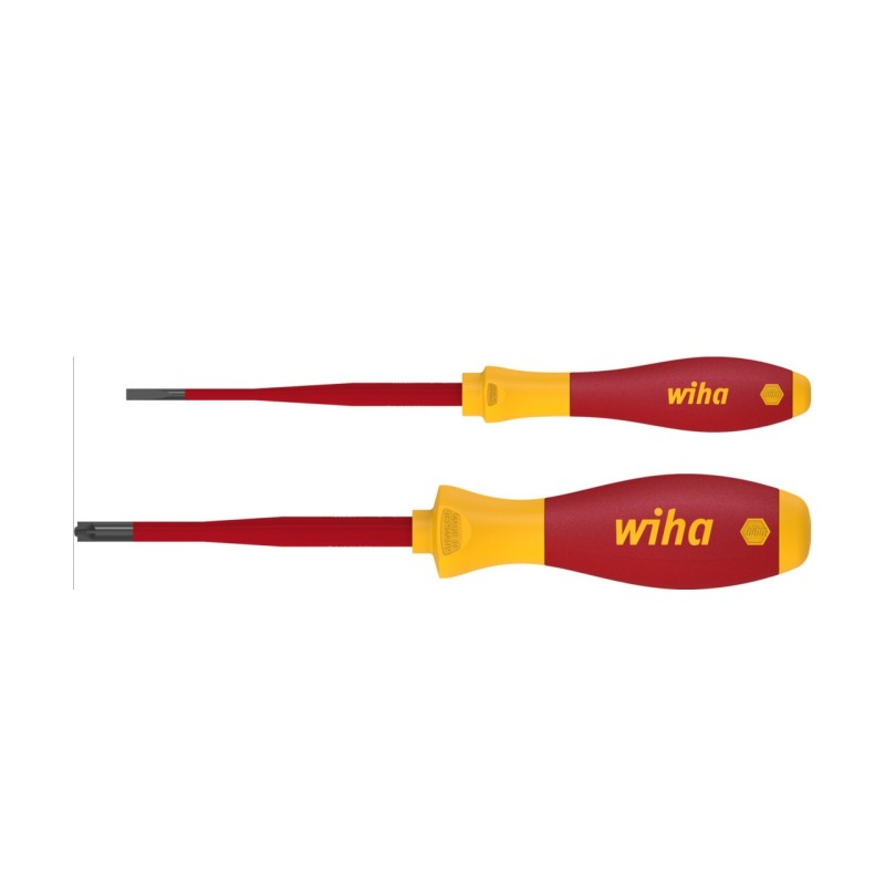 Zestaw wkrętaków płaski 3,5mm + SL/PZ2 100mm SoftFinish electric slimFix Wiha 36333