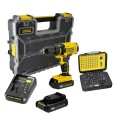 Wiertarko-wkrętarka 18V 2x1.3Ah + zestaw bitów Stanley FMCK601D2A