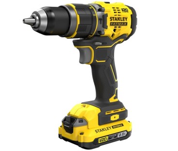Wiertarko-wkrętarka z udarem 18V 2x2.0Ah z silnikiem bezszczotkowym STANLEY FATMAX V20 SFMCD721D2K