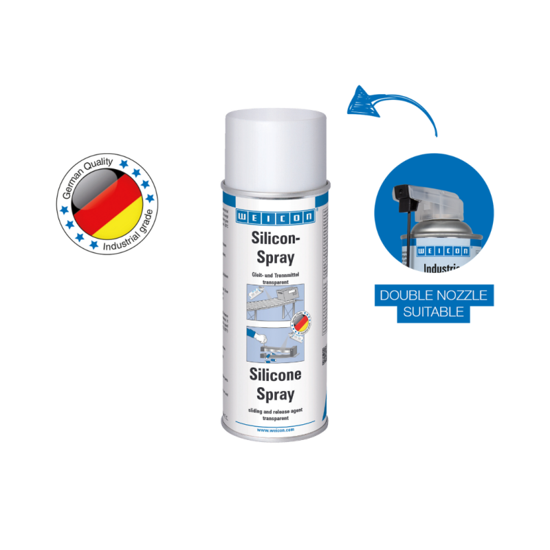 Preparat smarujący i zabezpieczający dla gum i metali 400ml Silicone Spray WEICON 10037540