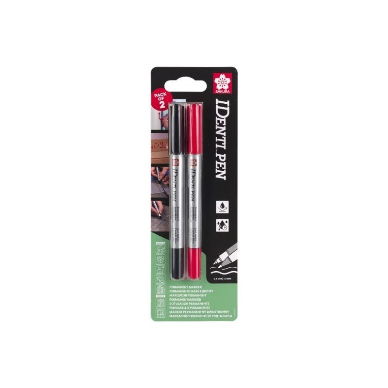Markery IDenti-Pen czarny + czerwony SAKURA SKBLXYKT2A