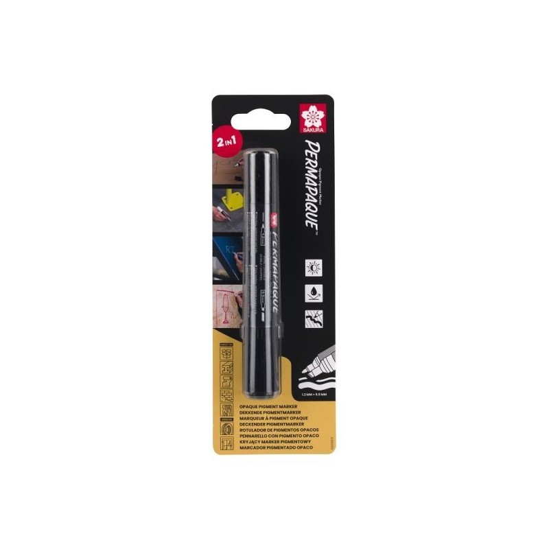 Marker podwójny Permapaque Dual Point czarny Sakura SKBLXZPKSN2A