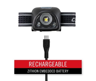 Latarka czołowa akumulatorowa z czerwonym i białym światłem 435 lumenów USB COAST FL1R