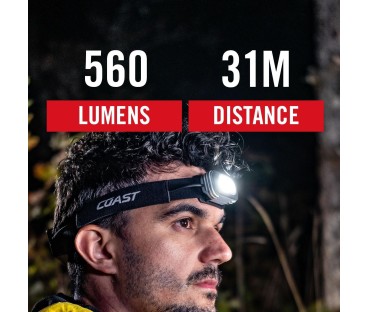 Latarka czołowa ze światłem białym i czerwonym COAST RL10