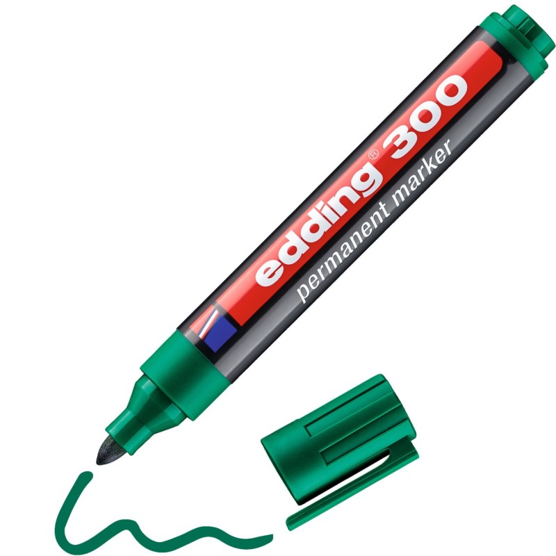 Marker permanentny zielony 1,5-3mm EDDING 300
