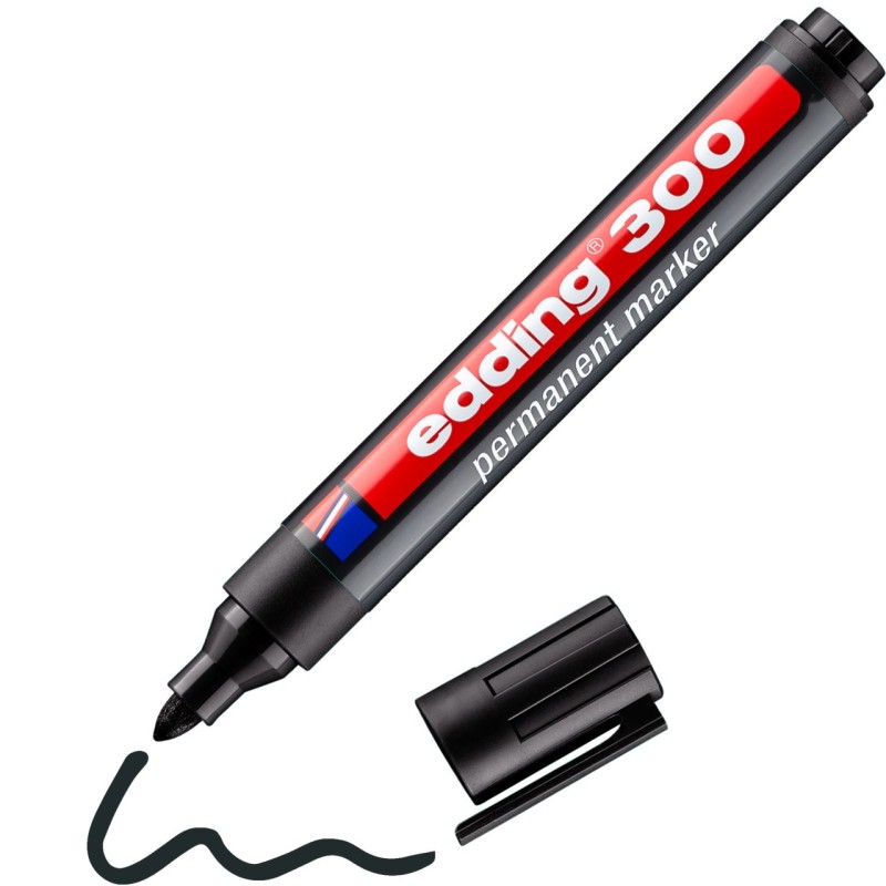 Marker permanentny czarny 1,5-3mm EDDING 300