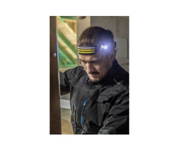 Lampa czołowa opaska COB SMD USB, 10 funkcji HOEGERT HT1E427