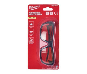 Okulary ochronne premium - szkła żółte 1 para MILWAUKEE 4932478928