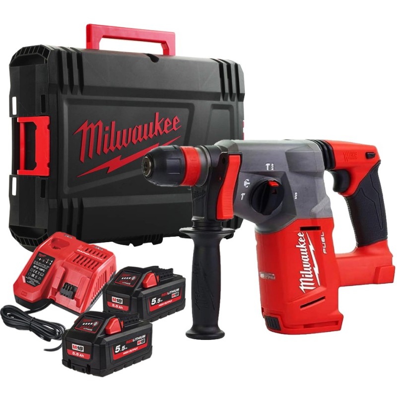 Młotowiertarka SDS-Plus 2.5J akumulatorowa 18V 4-tryby FIXTEC M18 FHX-552X MILWAUKEE 4933478889