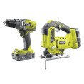 Zestaw 2 elektronarzędzi 2x2.0Ah 18V R18DDJS-220S RYOBI 5133003575