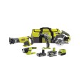 Zestaw 4 narzędzi 18V 1x2.0Ah i 1x5.0Ah R18CK4-252S RYOBI 5133003578 Zestaw 4 narzędzi 18V 1x2.0Ah i 1x5.0Ah R18CK4-252S RYOBI 5133003578