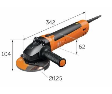 Szlifierka kątowa 125mm 1500W z reg. obrotów FEIN CG 15-125 BL
