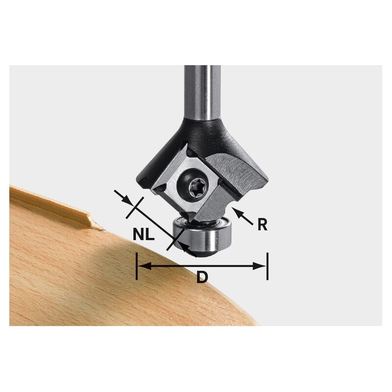 Frez do zaokrągleń z płytkami wymiennymi S8 HW R2 D28 KL12,7 MFK FESTOOL 499809