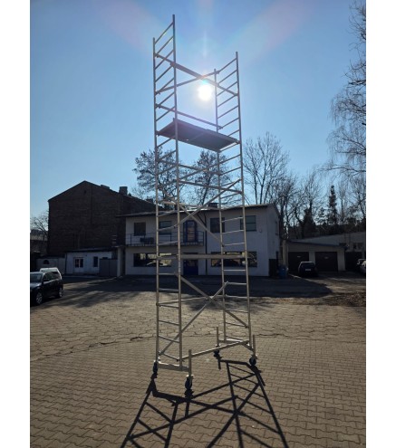 Rusztowanie aluminiowe wys. robocza 7m + koła Krause ClimTec