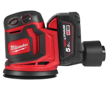 Szlifierka mimośrodowa 125mm akumulatorowa 18V 2x5.0Ah M18 BOS125-502B Milwaukee 4933464229