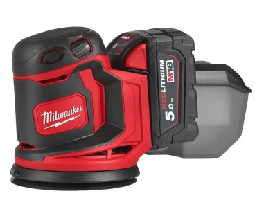 Szlifierka mimośrodowa 125mm akumulatorowa 18V 2x5.0Ah M18 BOS125-502B Milwaukee 4933464229