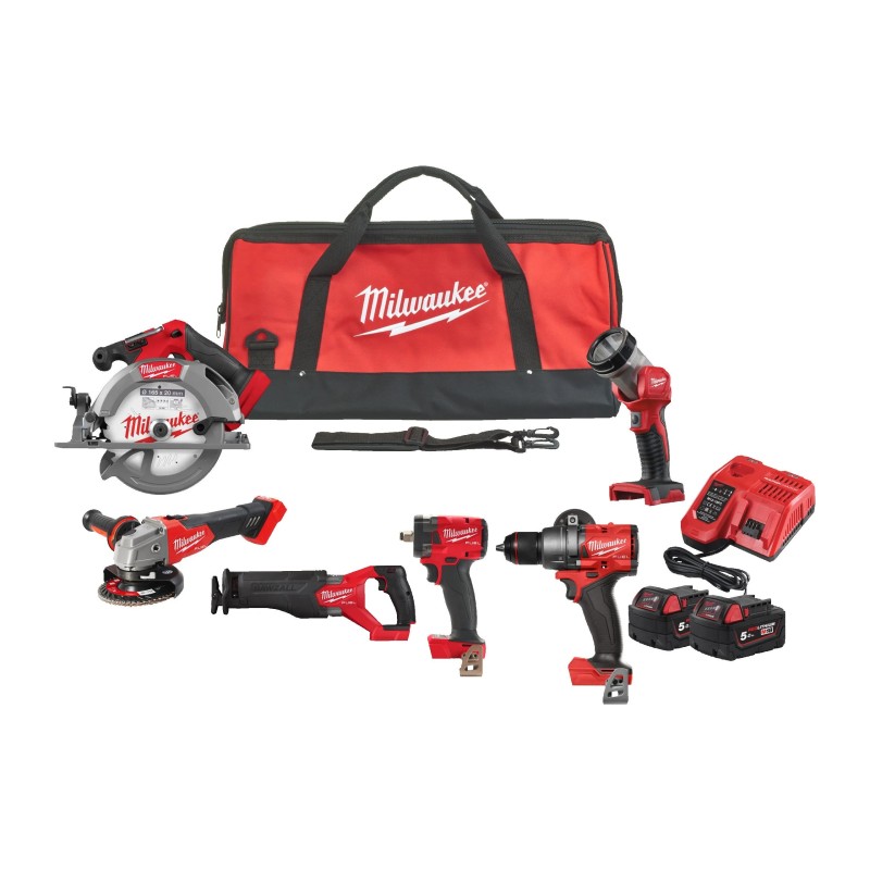 Zestaw combo 6 narzędzi M18 FPP6H3-502B POWERPACK MILWAUKEE 4933498659
