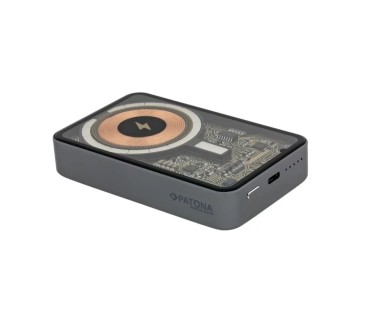 PATONA Premium Powerbank Clear 3.0 PD20W 10.000mAh MagSafe z ładowaniem bezprzewodowym