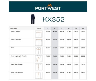Spodnie KX3 2 w 1 PORTWEST KX352