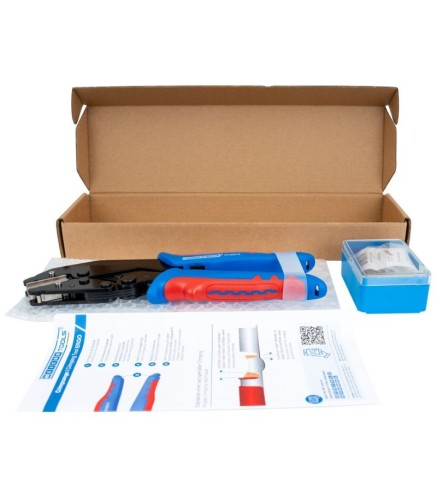 Zaciskarka do kabli ERGO z wymiennymi matrycami 3szt. 0,25-6 mm² + MC4 WEICON 10100516