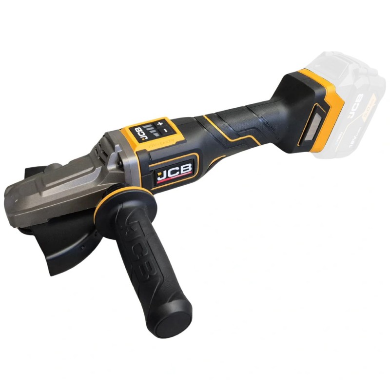 JCB Professional 18V Szlifierka Kątowa z Włącznikiem Łopatkowym i Płaską Głowicą JCB-18PFAG-125