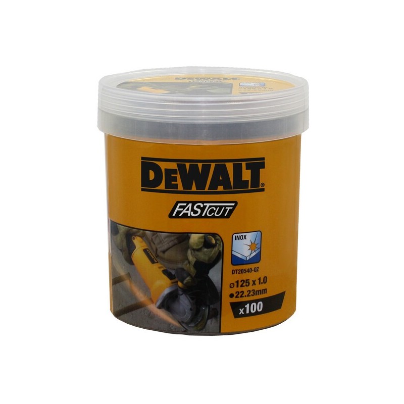 Tarcza do cięcia stali nierdzewnej INOX 125x1.0mm 100szt. DT20540 DeWALT DT43972